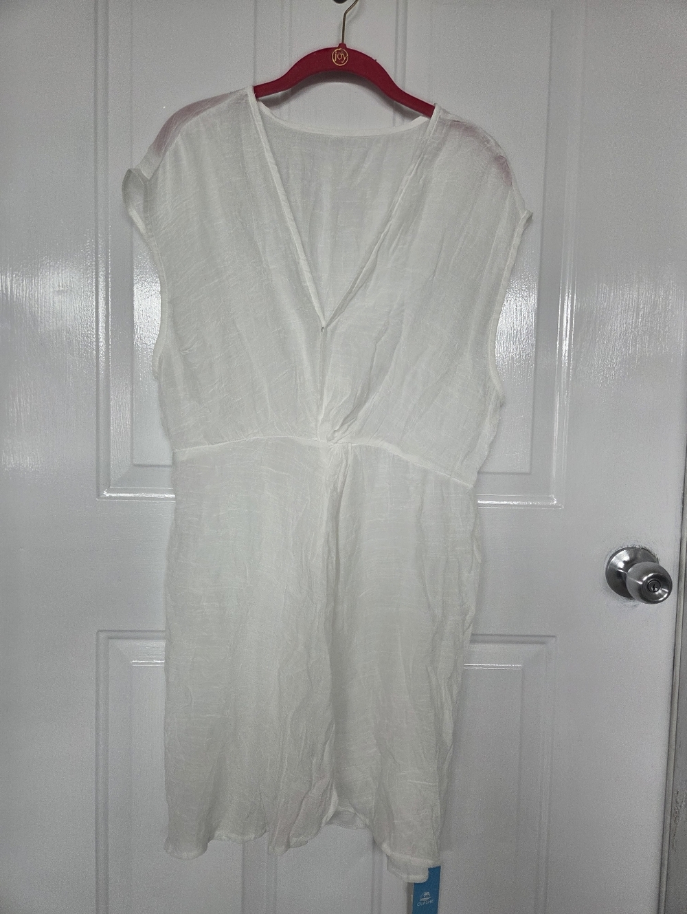 Cupshe Lightweight White V-Neck swim coverup xl